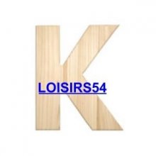 Lettre bois 1,85 cm K lot de 5 pieces